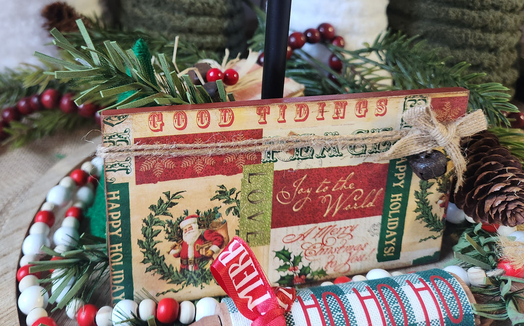 TIER TRAY 3PK A VINTAGE CHRISTMAS BUNDLE