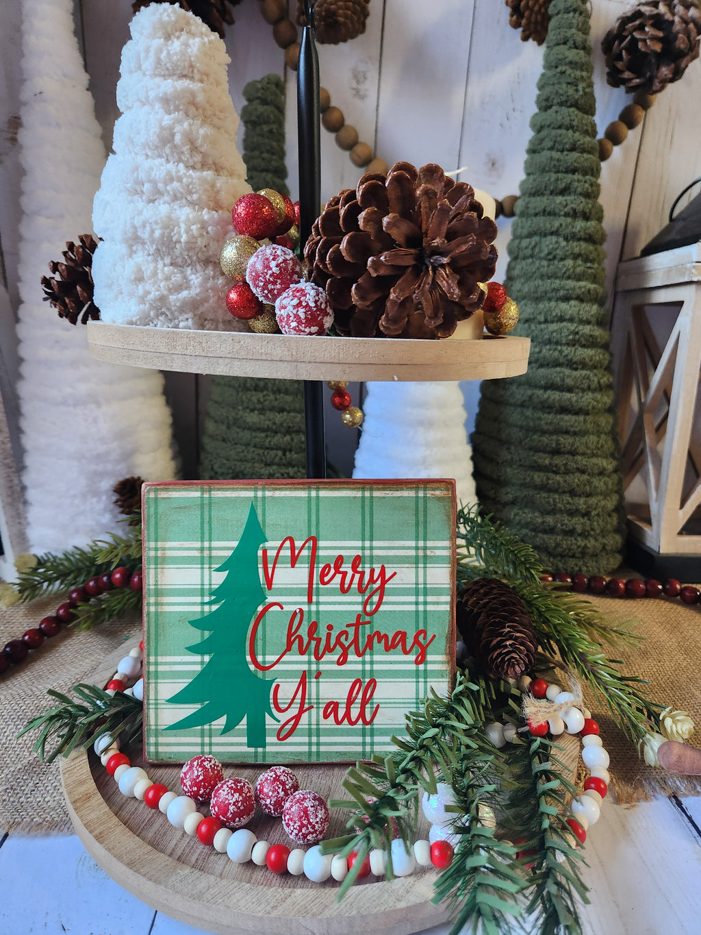 TIER TRAY 2PK BUNDLE MERRY CHRISTMAS Y'ALL