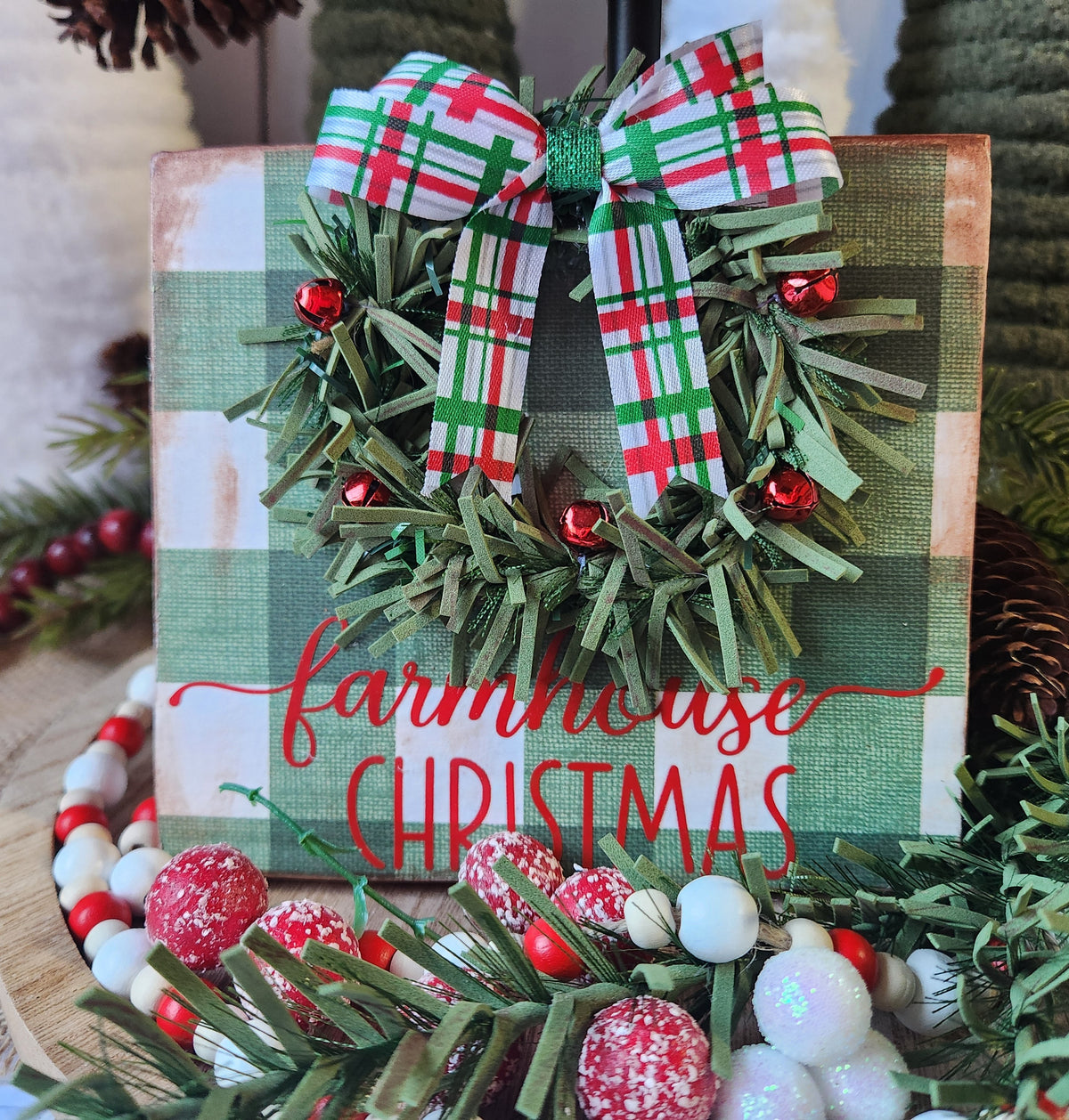 TIER TRAY 2PK BUNDLE FARMHOUSE GREEN