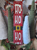 CHRISTMAS WOODEN SIGN_LEANER, HO HO HO