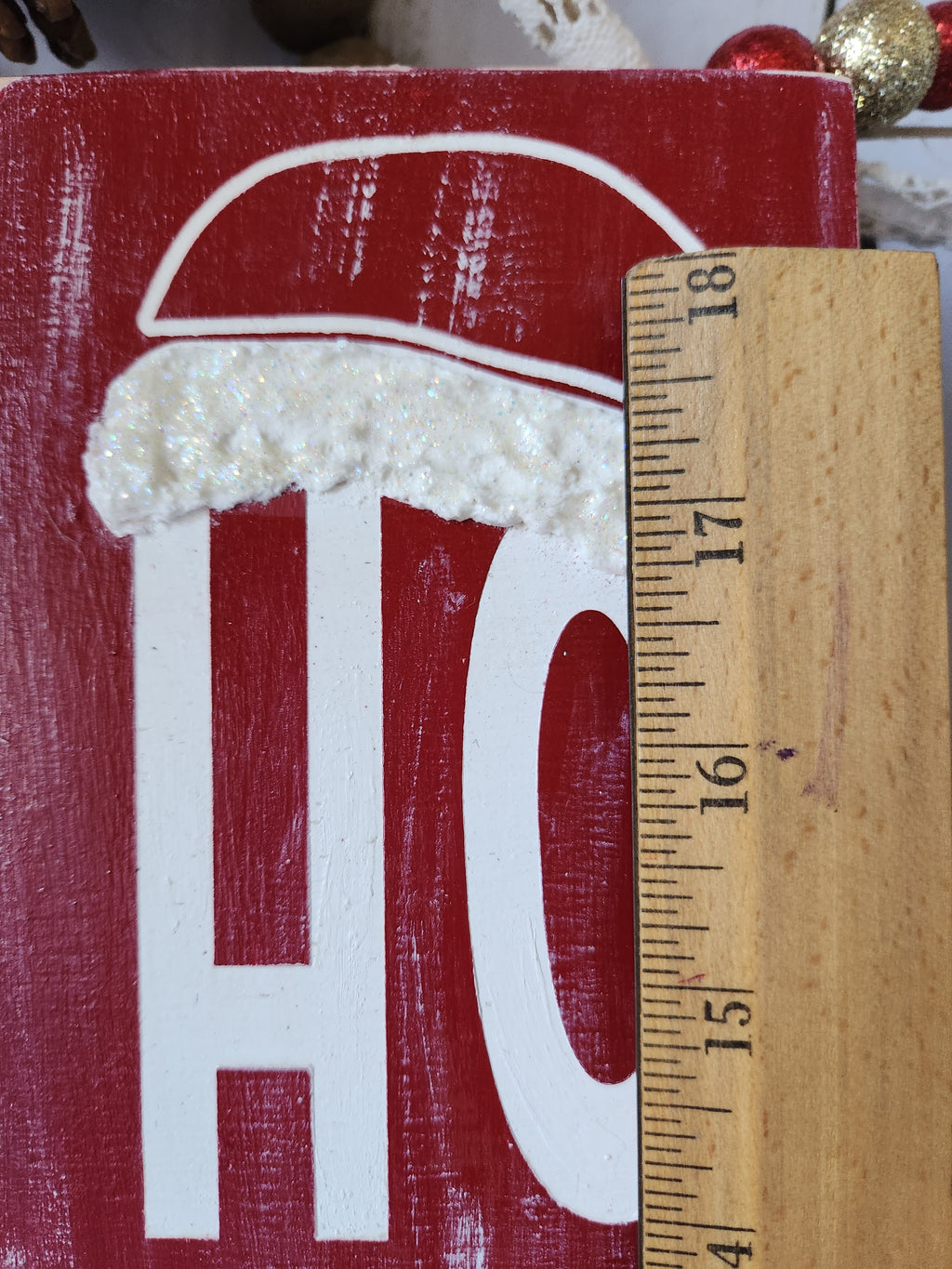 CHRISTMAS WOODEN SIGN_LEANER, HO HO HO