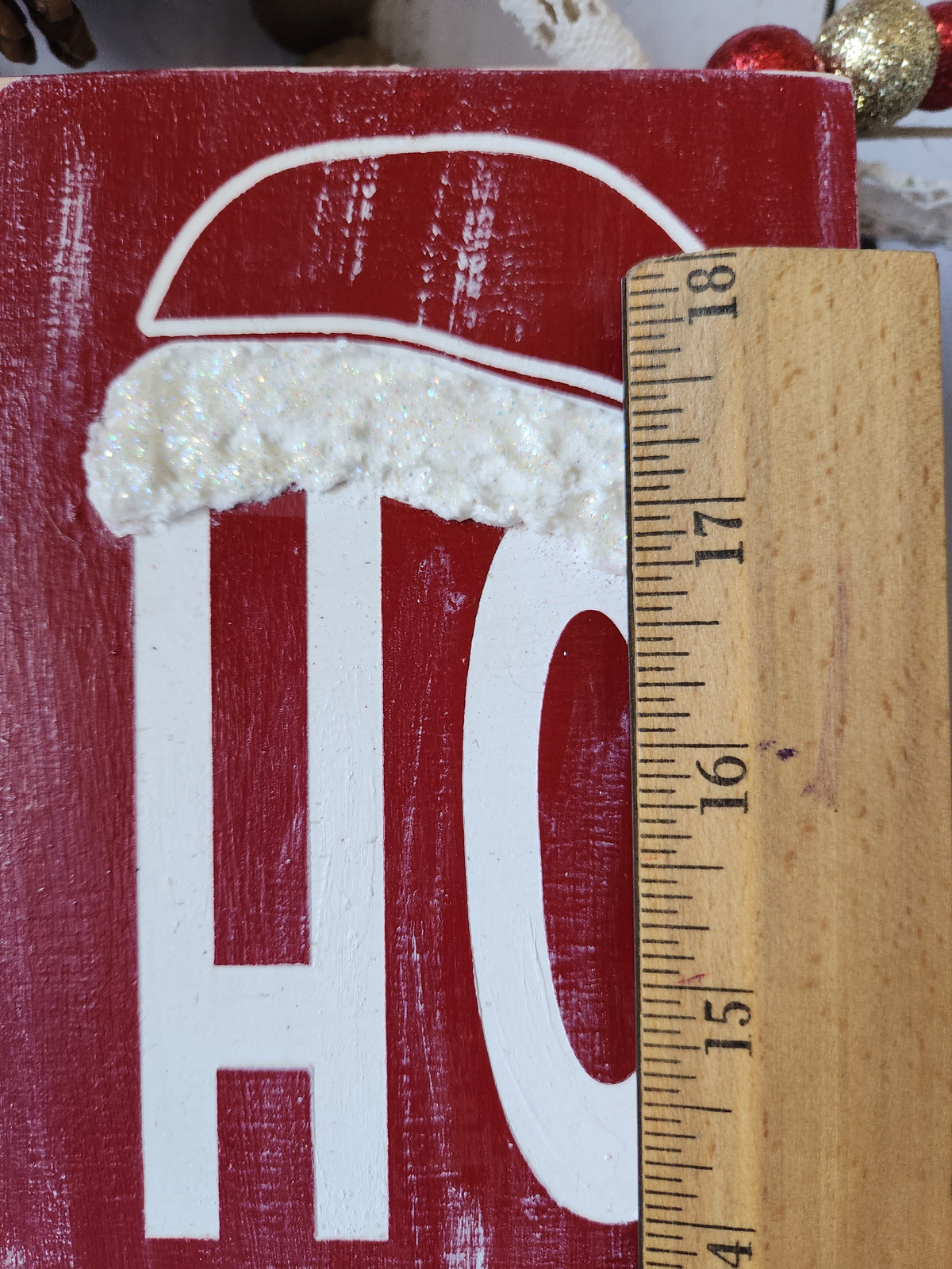 CHRISTMAS WOODEN SIGN_LEANER, HO HO HO