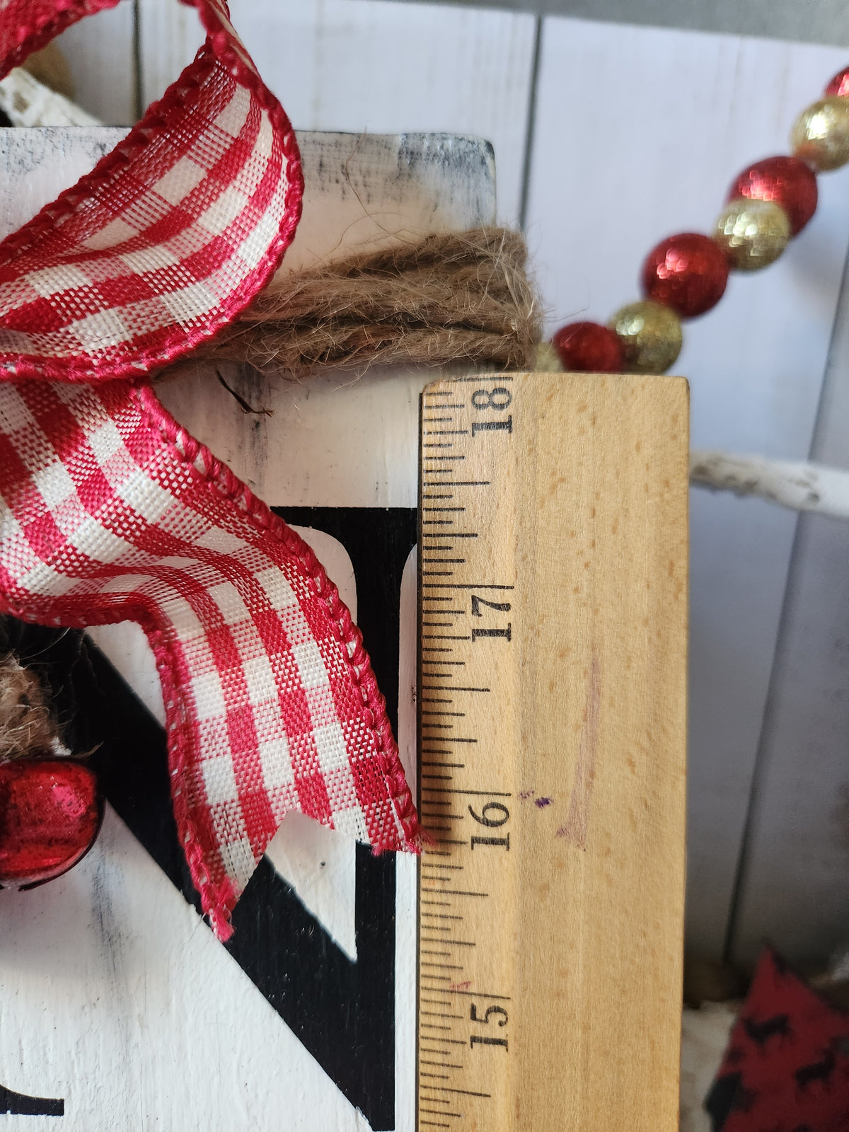 CHRISTMAS WOODEN SIGN_LEANER, NOEL (BLK R)