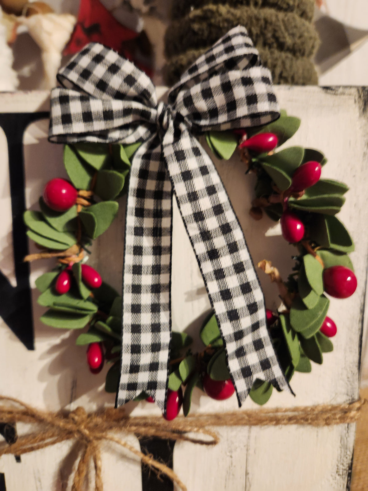 CHRISTMAS WOODEN SIGN_LEANER, NOEL (BLK)