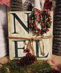 CHRISTMAS WOODEN SIGN_LEANER, NOEL (GRN)