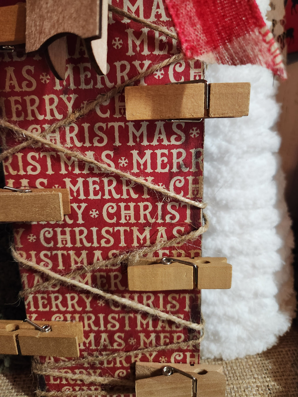 CHRISTMAS CARD HOLDER MERRY CHRISTMAS