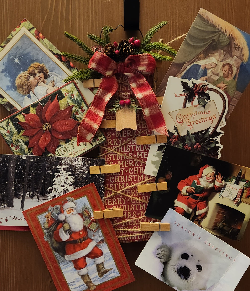 CHRISTMAS CARD HOLDER MERRY CHRISTMAS