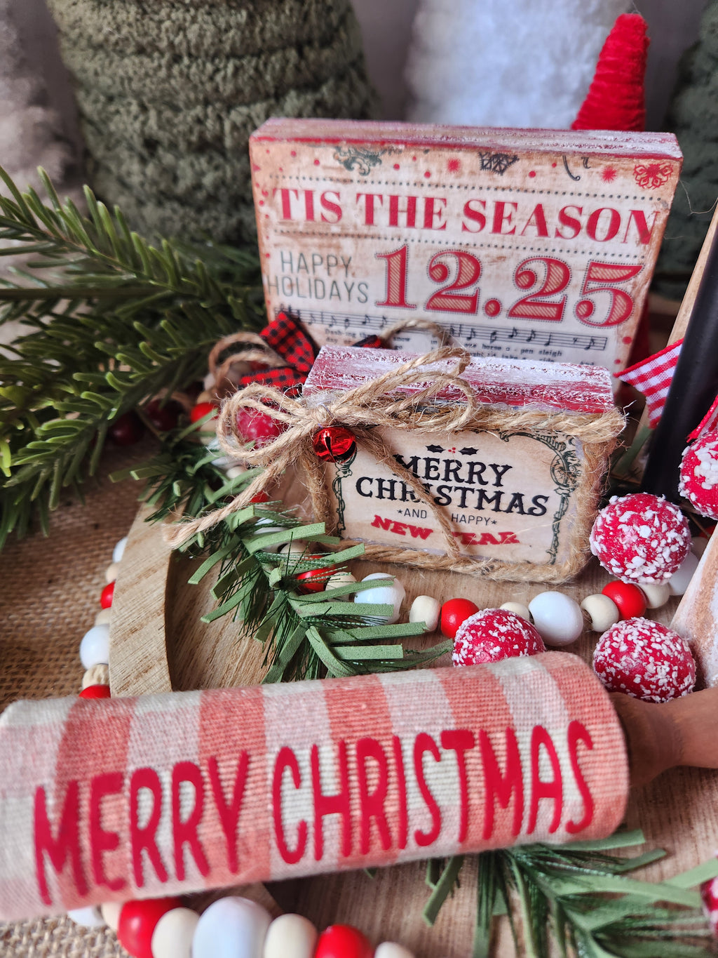 TIER TRAY CHRISTMAS 3PK BUNDLE - MERRY CHRISTMAS GREETINGS