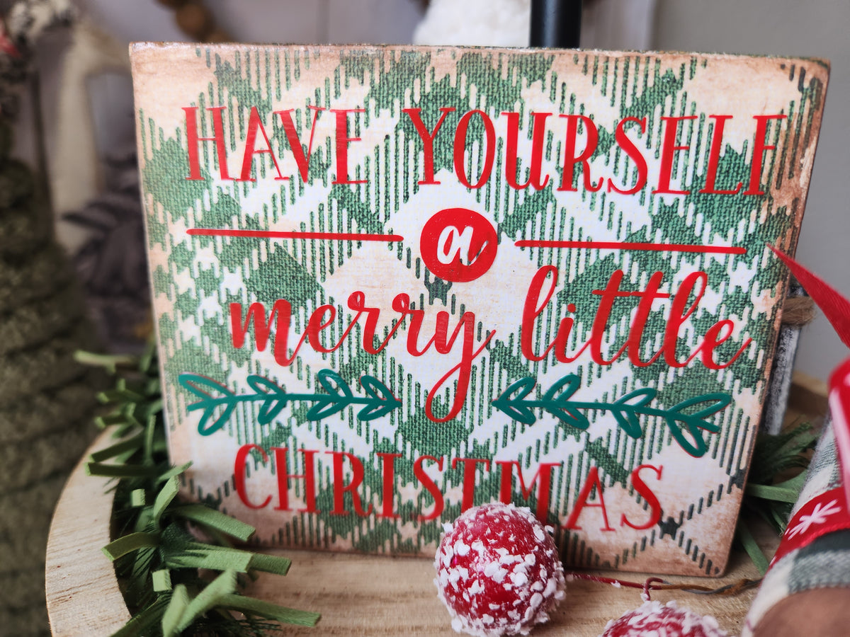 TIER TRAY CHRISTMAS 3PK BUNDLE - MERRY CHRISTMAS (GRN)